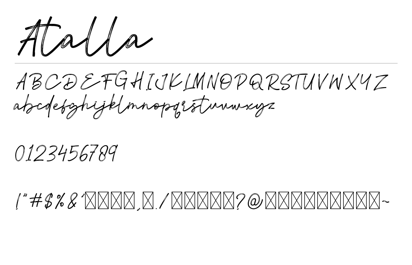 Atalla Font preview