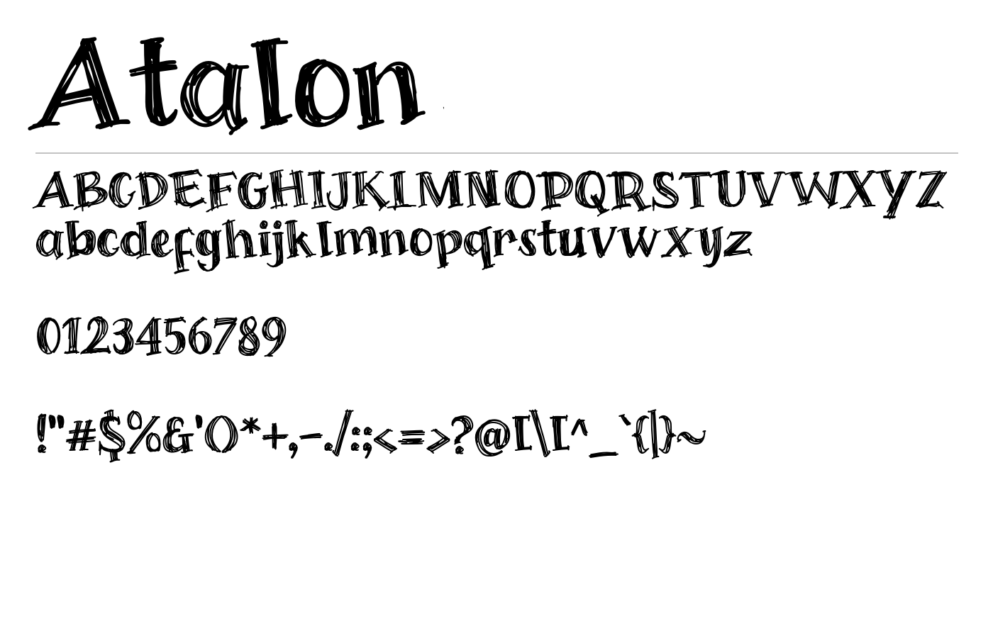 Atalon Font preview