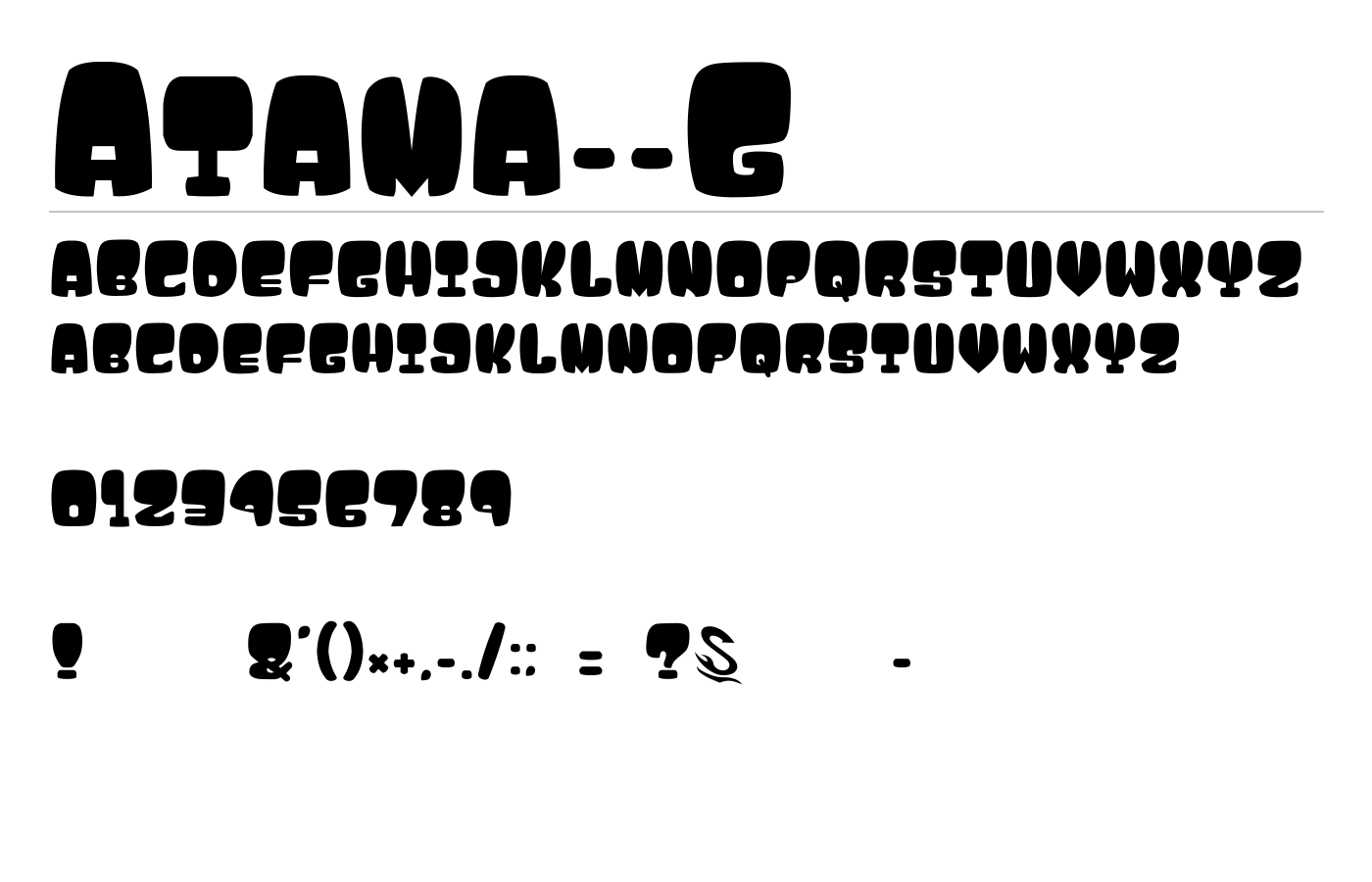 Atama__G Font preview