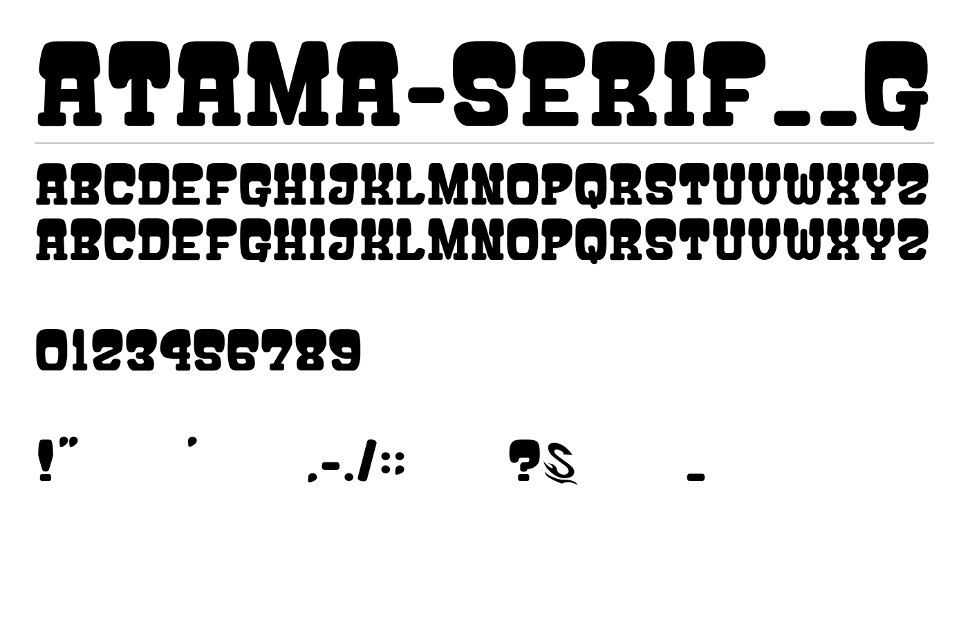 ATAMA-SERIF__G Font preview