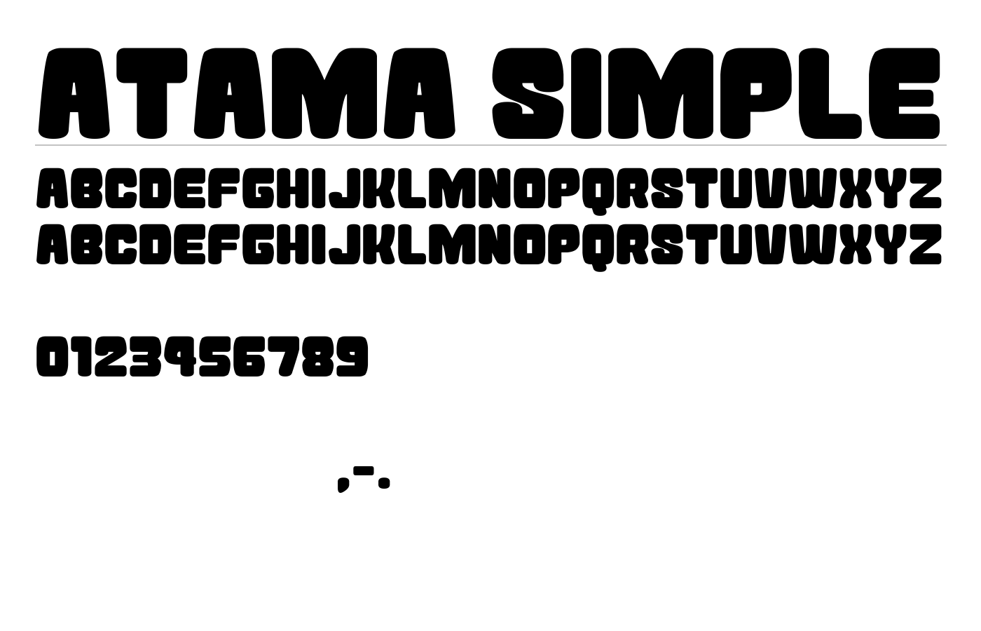 Atama Simple Font preview