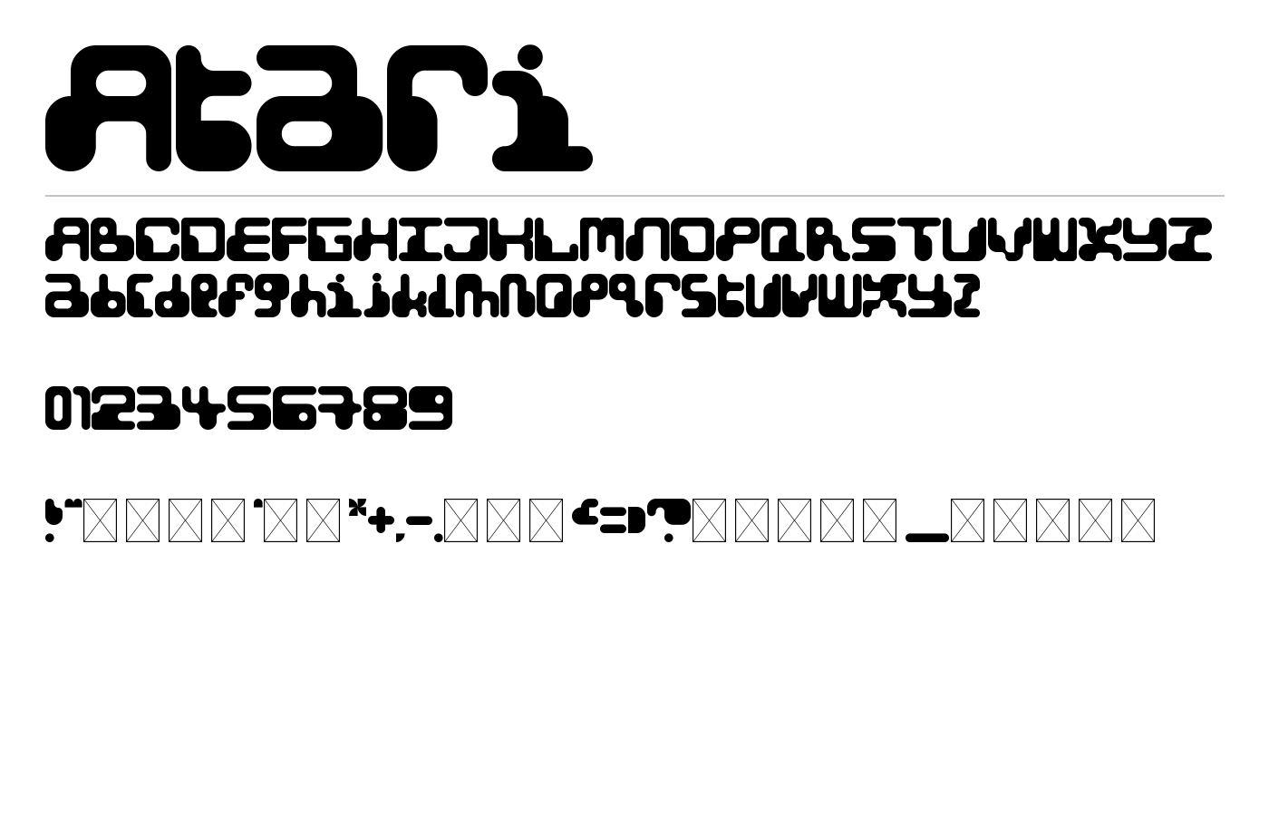 Atari Font preview