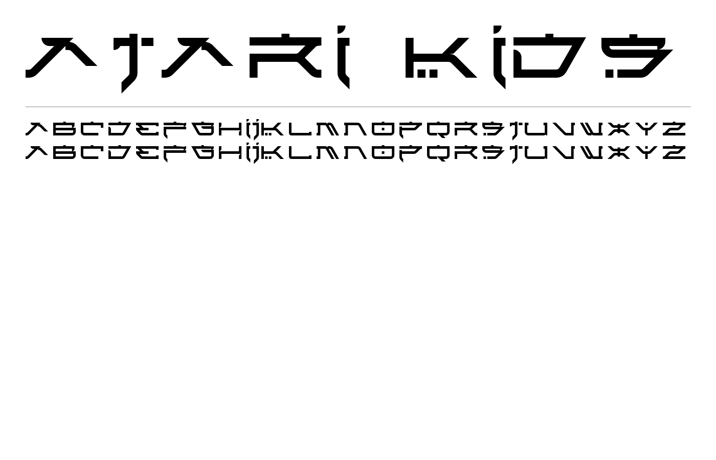 Atari Kids Font preview