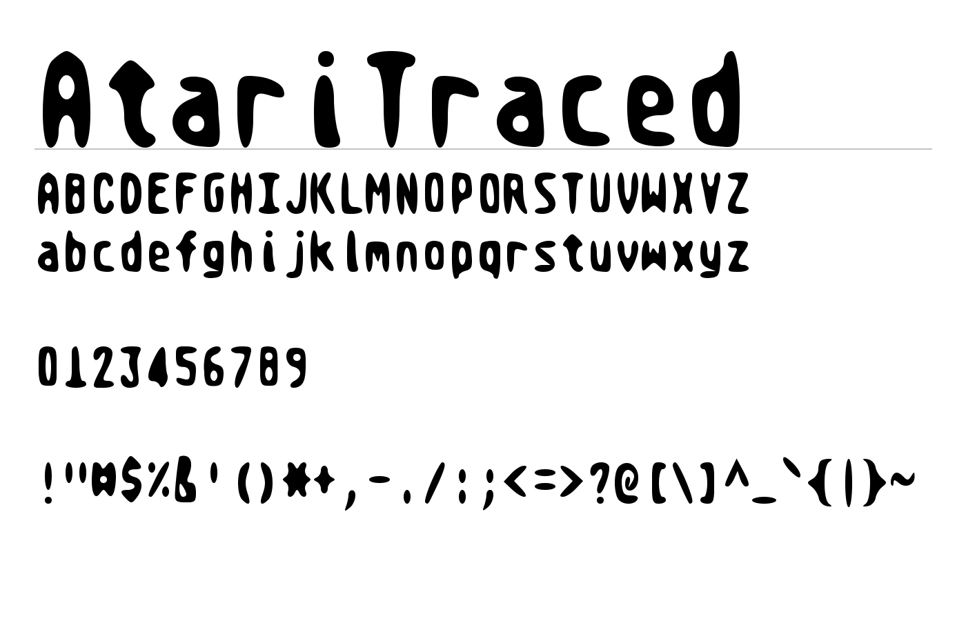 AtariTraced Font preview