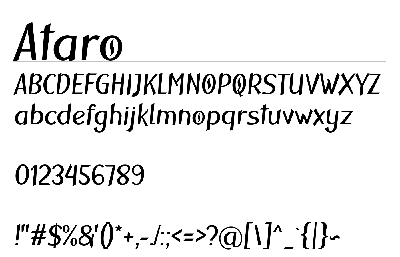 Ataro Font preview