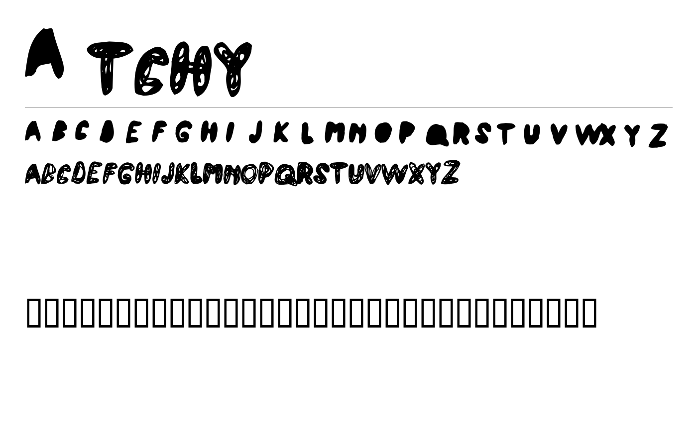 Atchy Font preview