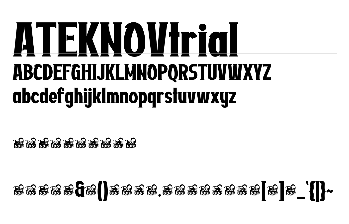 ATEKNOVtrial Font preview