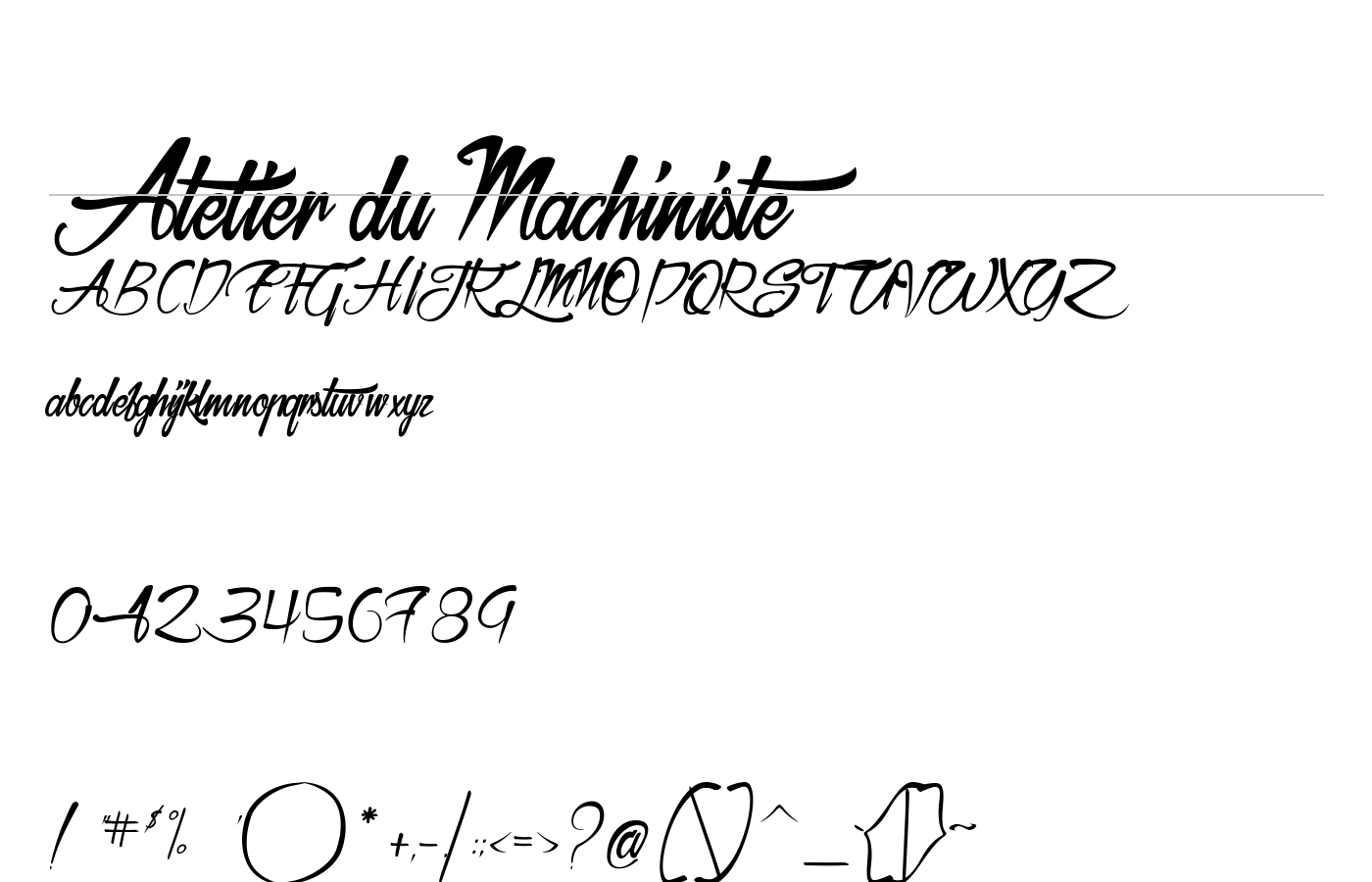 Atelier du Machiniste Font preview