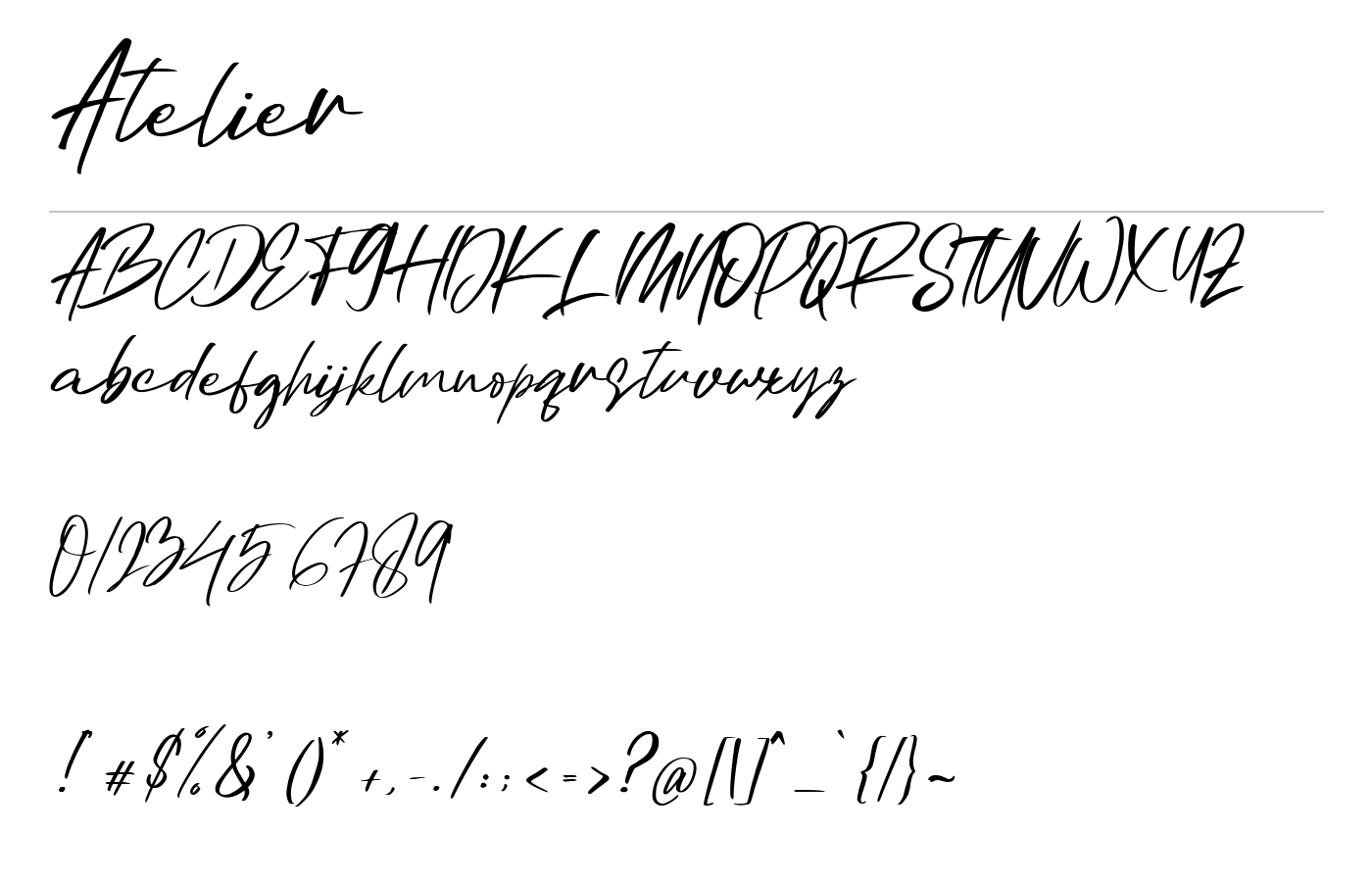 Atelier Font preview