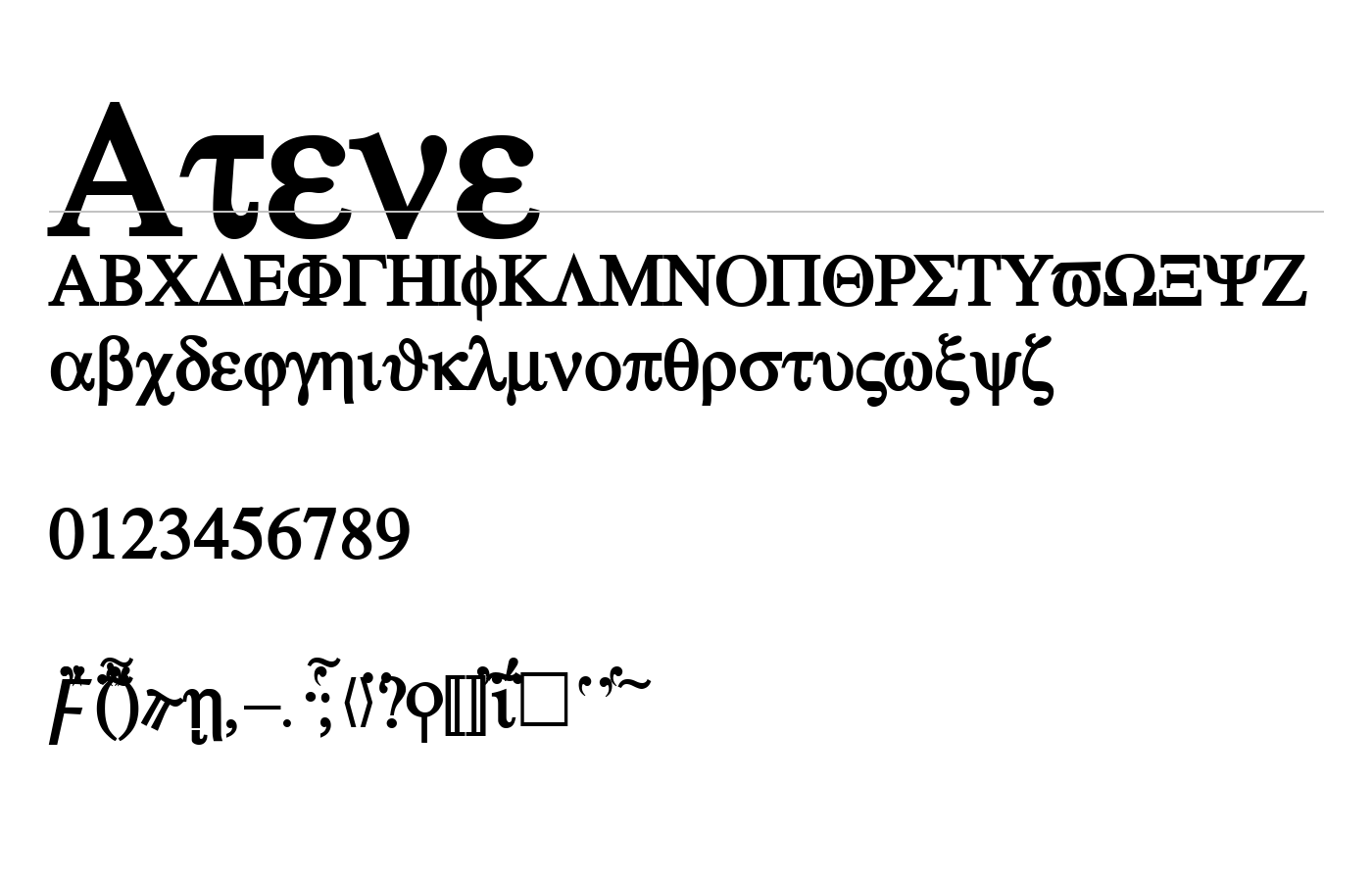 Atene Font preview
