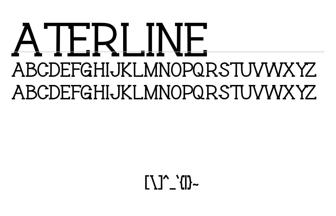 Aterline Font preview
