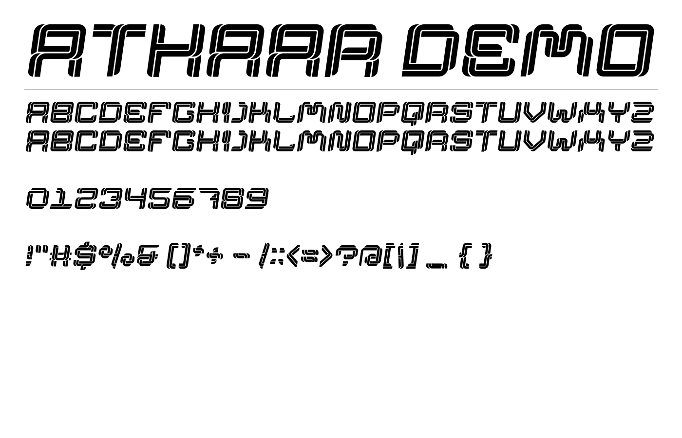 Athaar Demo Font preview