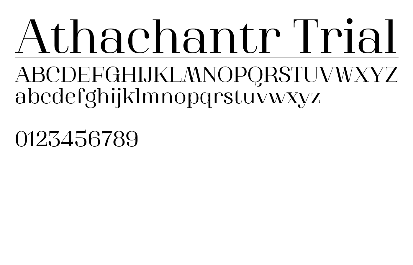 Athachantr Trial Font preview