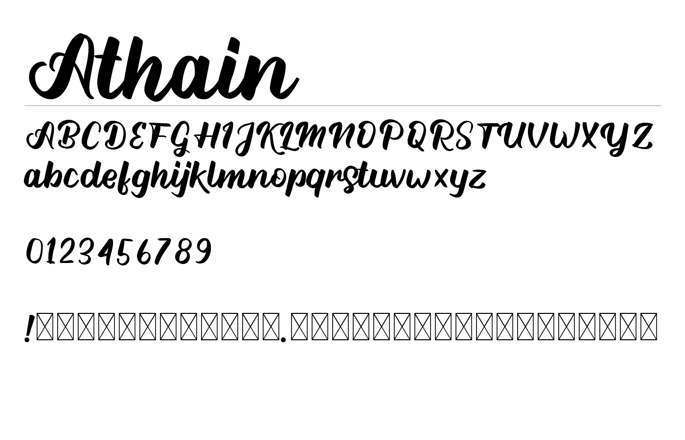 Athain Font preview