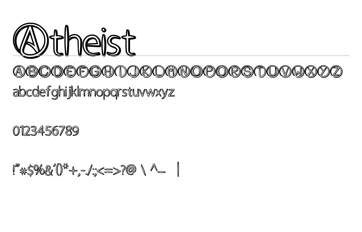 Atheist Font preview