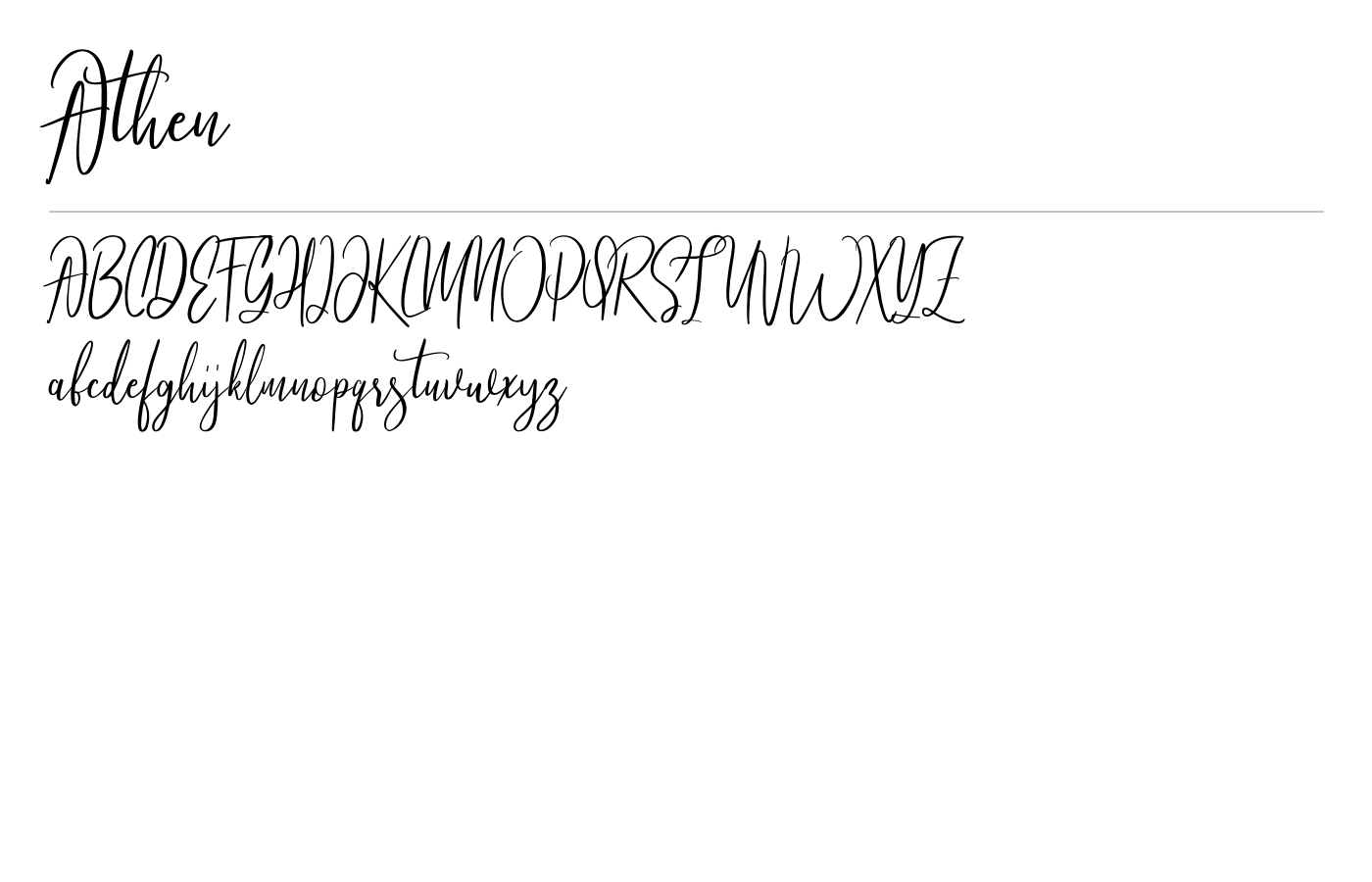 Athen Font preview