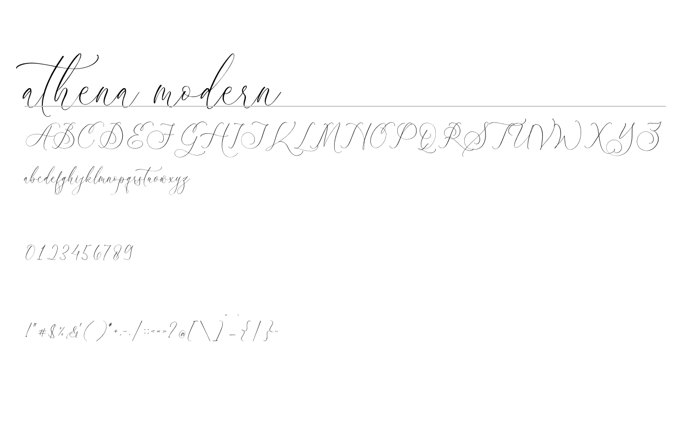 athena modern Font preview