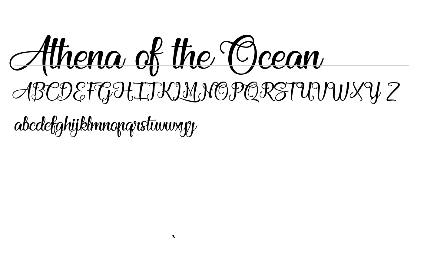 Athena of the Ocean Font preview