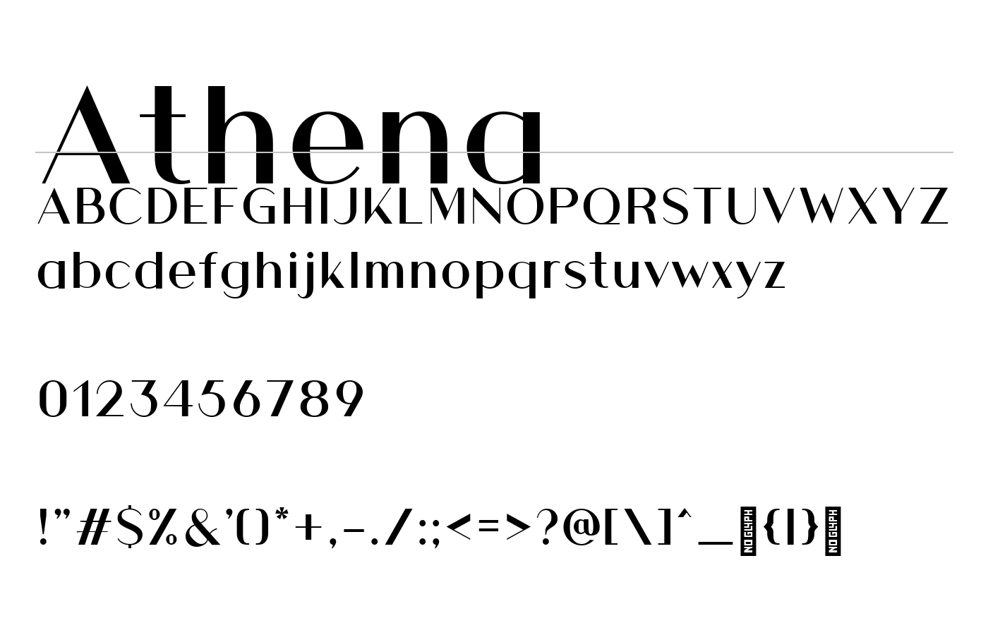 Athena Font preview