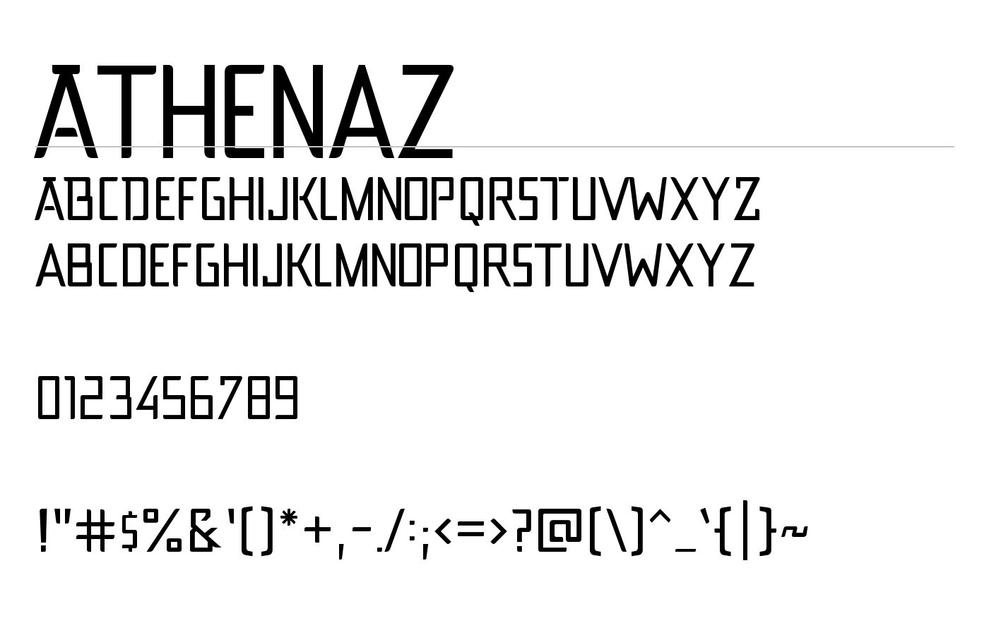 Athenaz Font preview