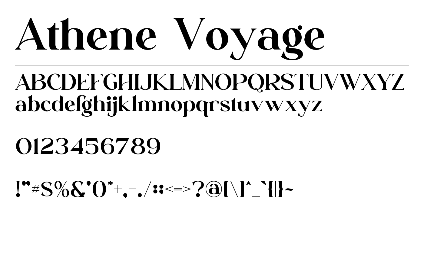 Athene Voyage Font preview