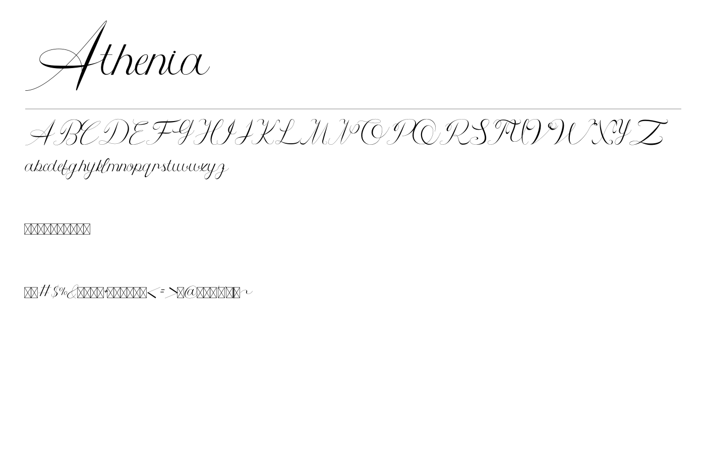Athenia Font preview