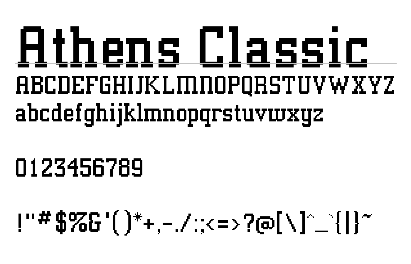 Athens Classic Font preview