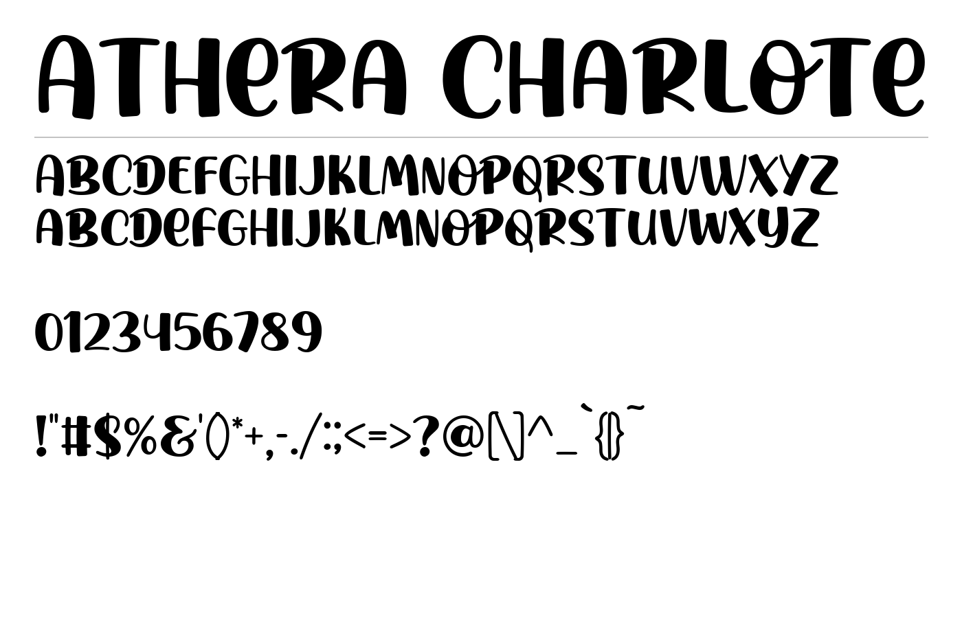 Athera Charlote Font preview