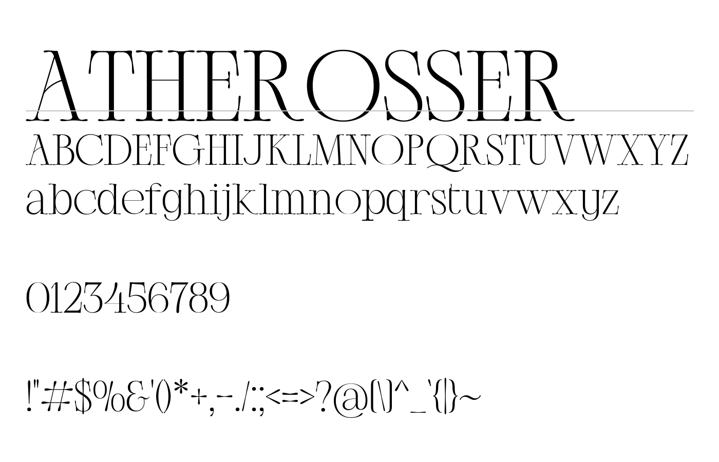 ATHEROSSER Font preview