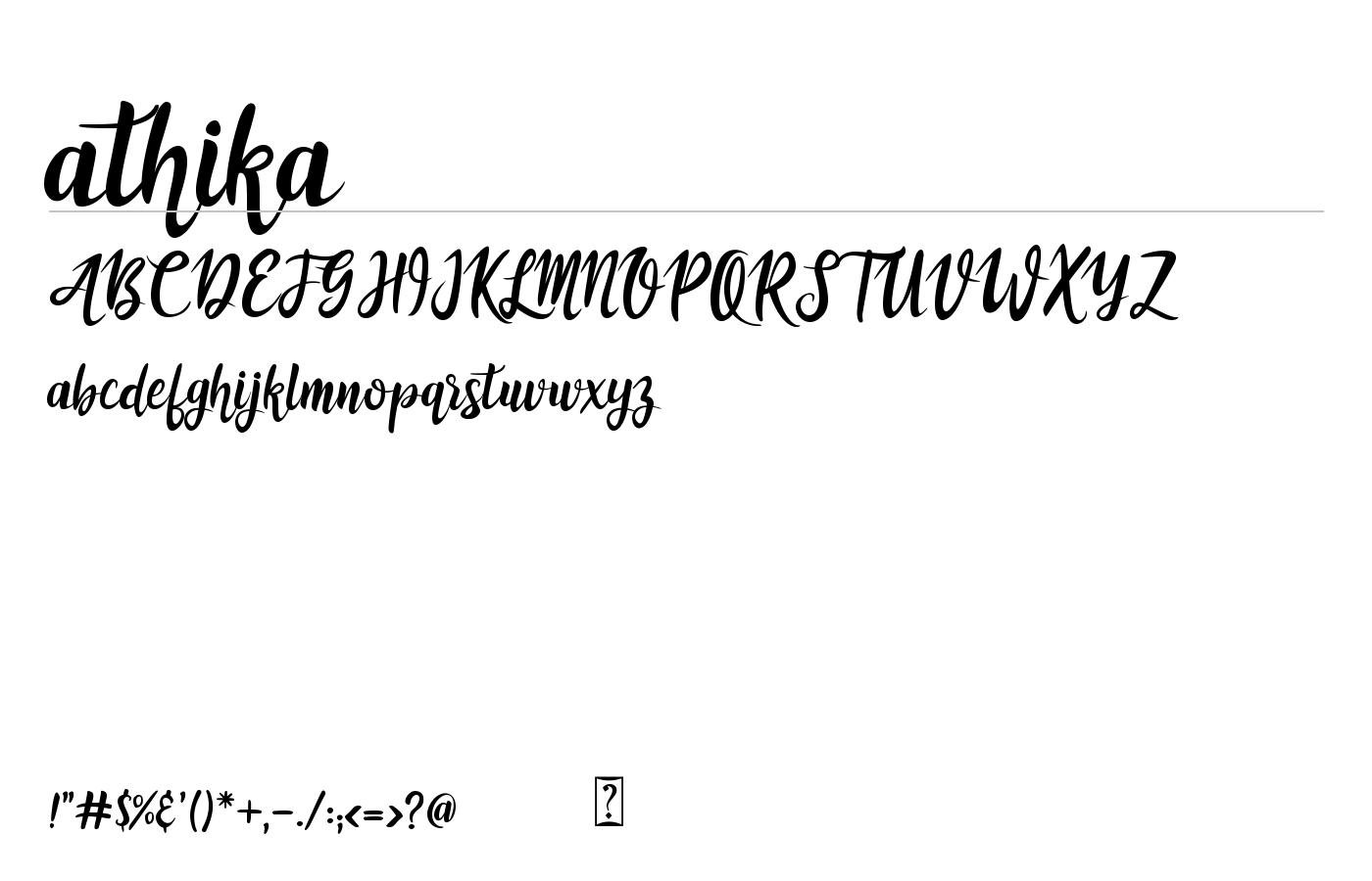 athika Font preview
