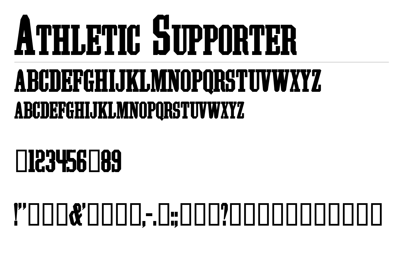 Athletic Supporter Font preview