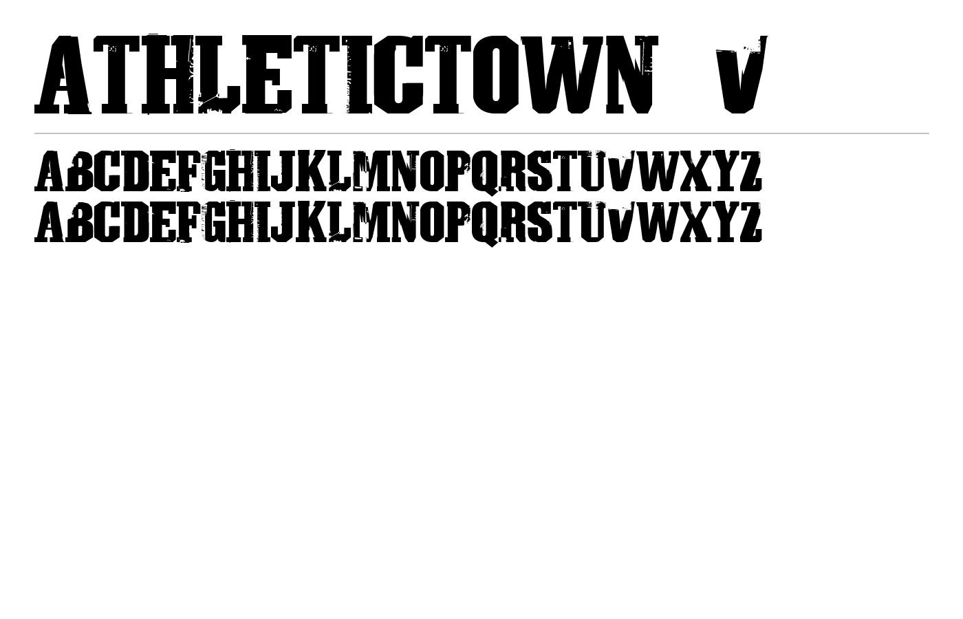 AthleticTown v0.1 Font preview