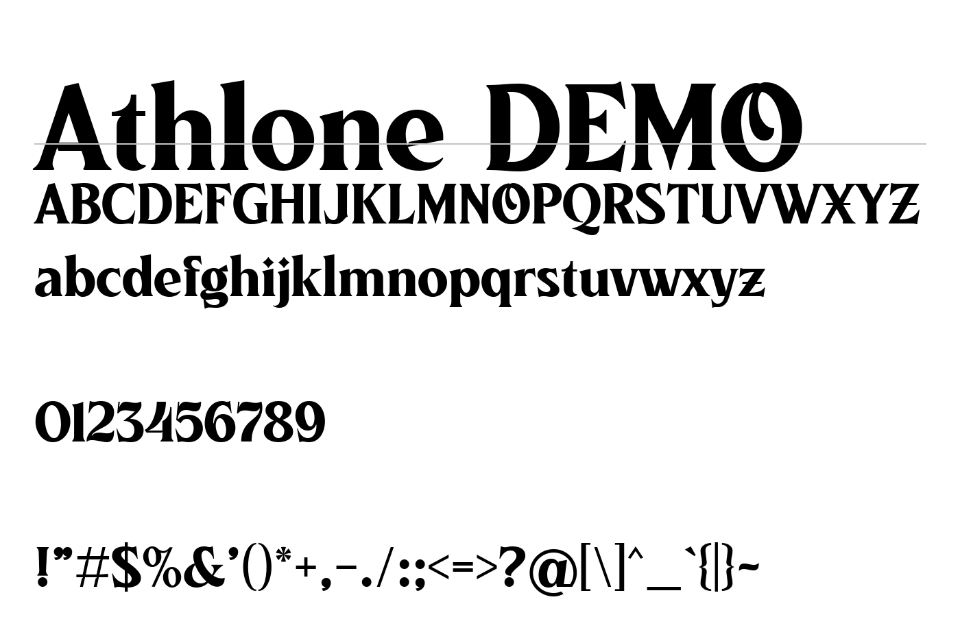 Athlone DEMO Font preview