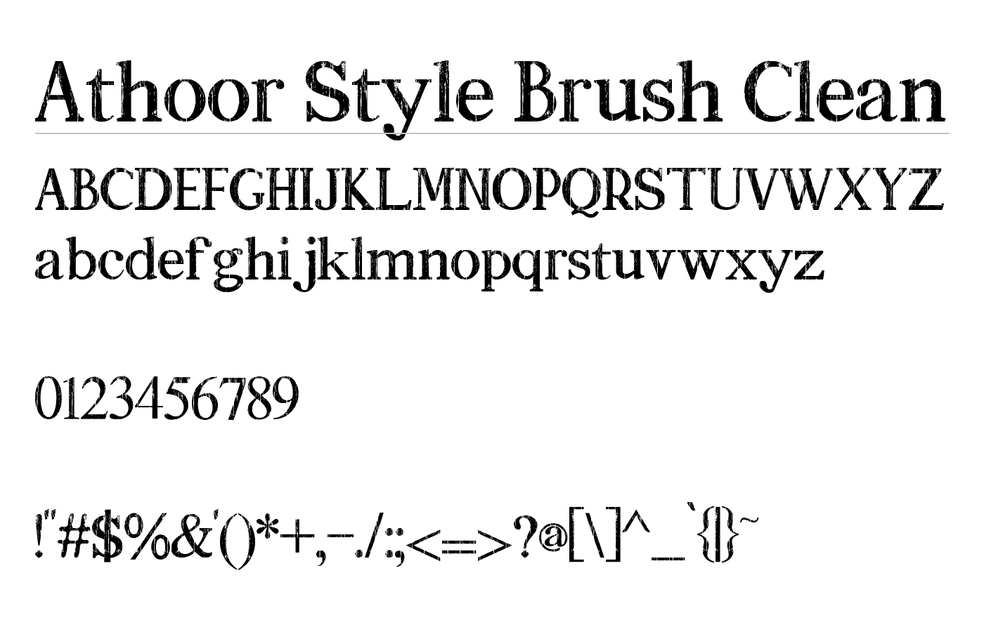 Athoor Style Brush Clean Font preview