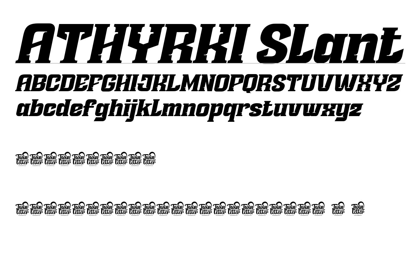 ATHYRKI Font preview