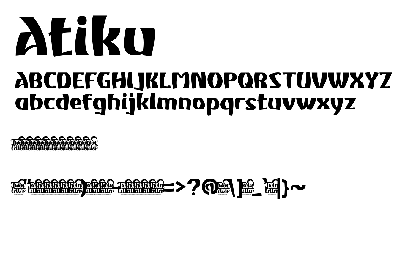 Atiku Font preview