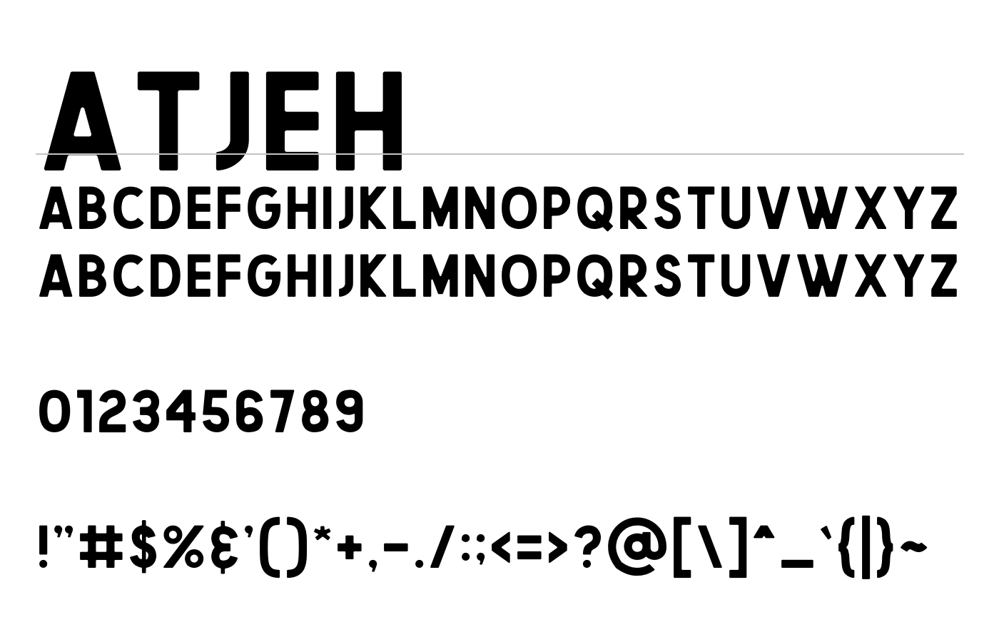 Atjeh Font preview