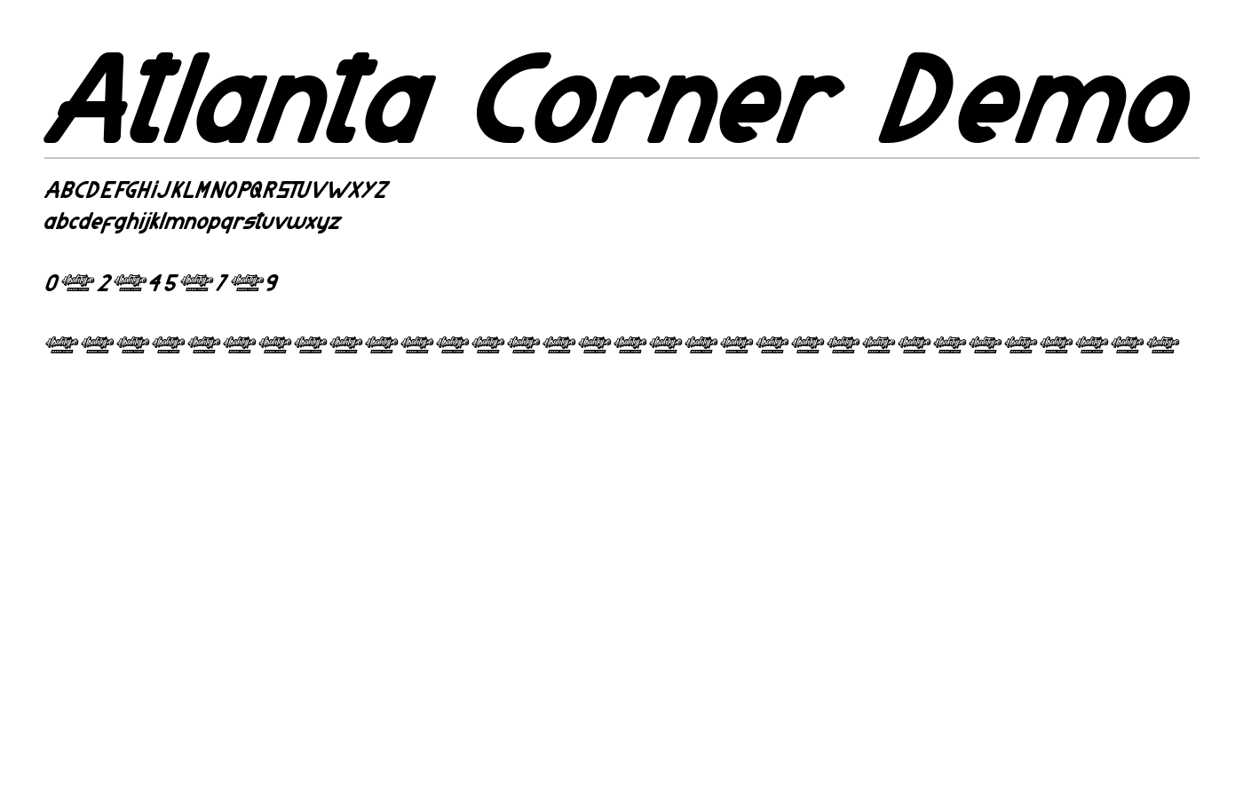 Atlanta Corner Demo Font preview