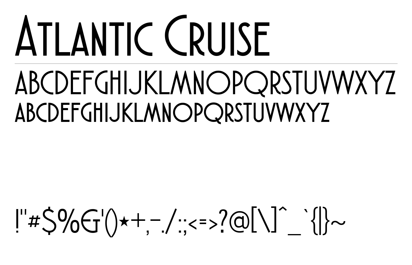 Atlantic Cruise Font preview