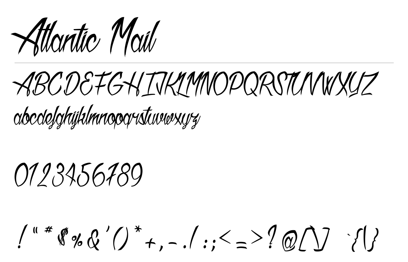 Atlantic Mail Font preview