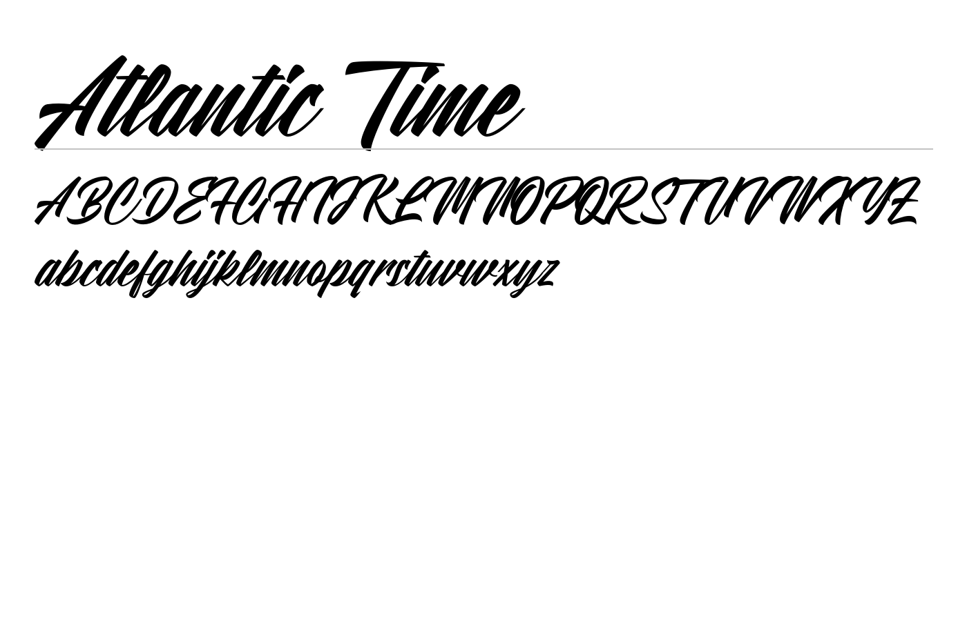 Atlantic Time Font preview