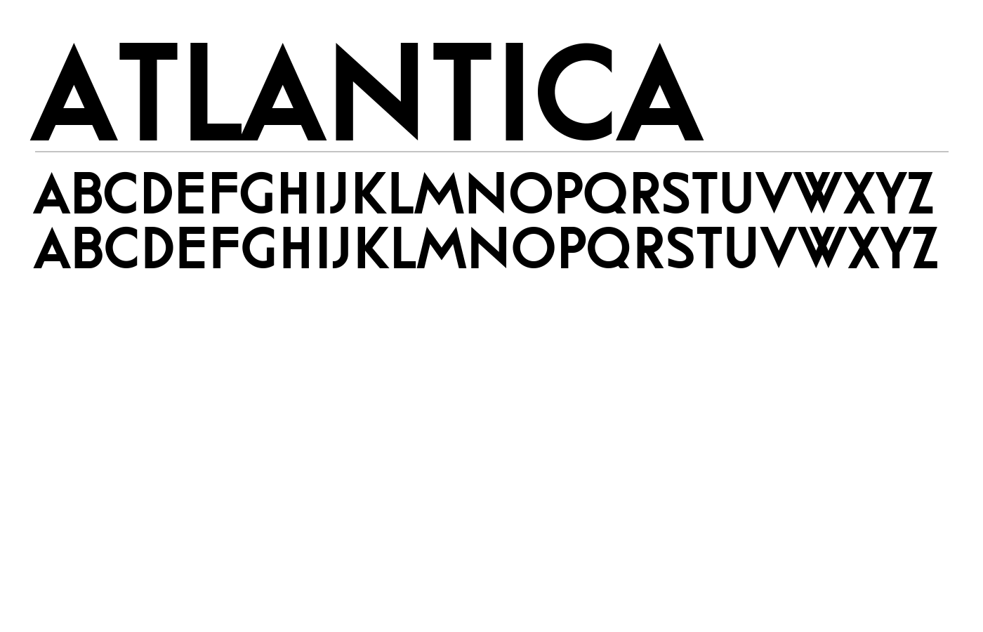 Atlantica Font preview