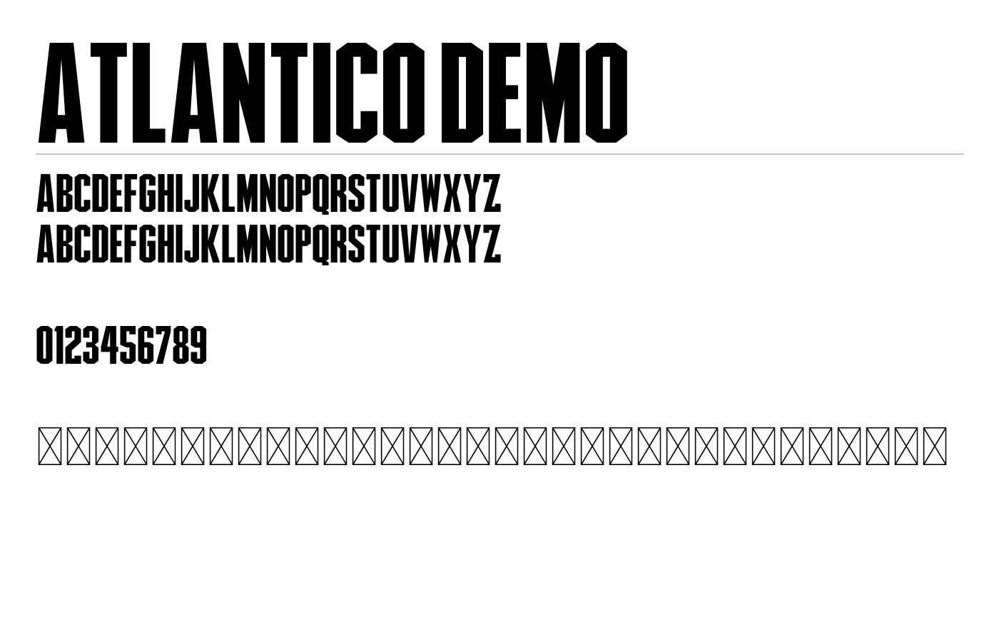 Atlantico Demo Font preview