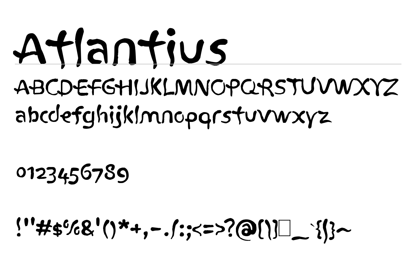 Atlantius Font preview