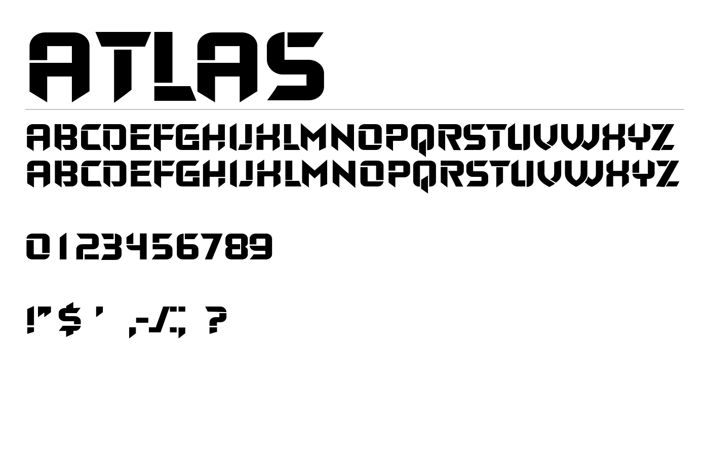 Atlas Font preview