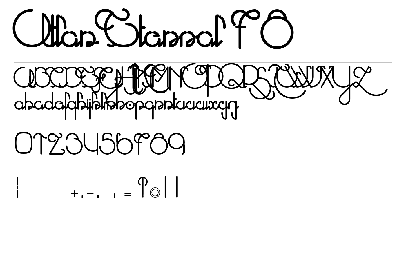 Atlas Eternal 78 Font preview