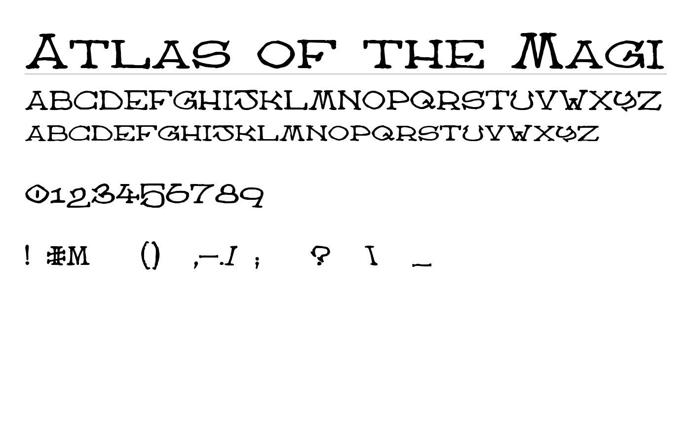 Atlas of the Magi Font preview