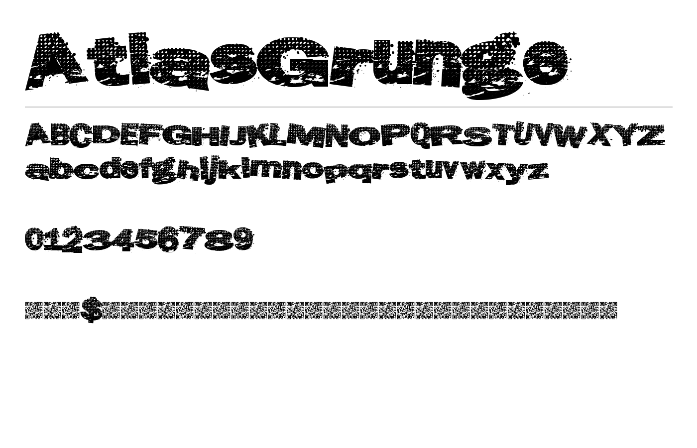 AtlasGrunge Font preview