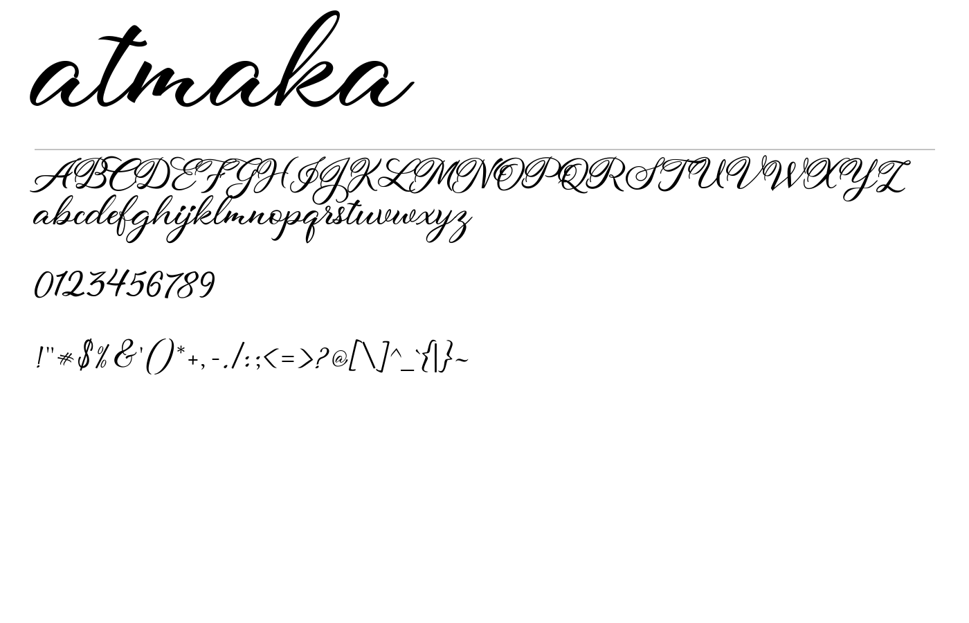 atmaka Font preview