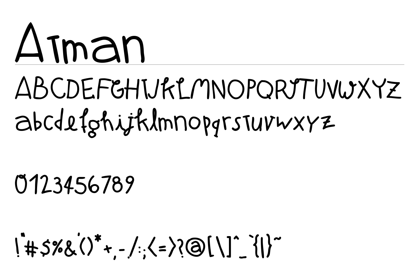 Atman Regular Font preview